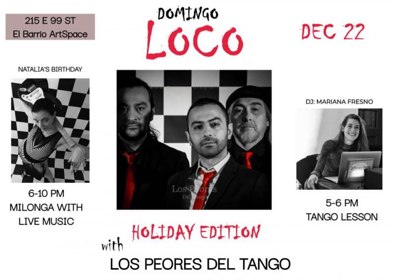 Sunday, December 22nd, 2019 - Holiday Milonga
